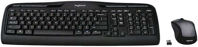 Logitech MK335 Quiet Wireless Keyboard and Mouse Combo – Black/Silver