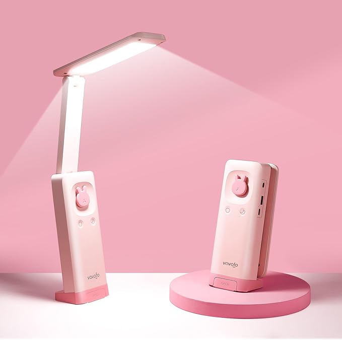 VAVOFO Foldable Portable Desk Lamp – Pink