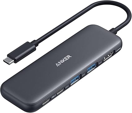 Anker USB-C Hub 5-in-1 – HDMI Splitter & Data Ports