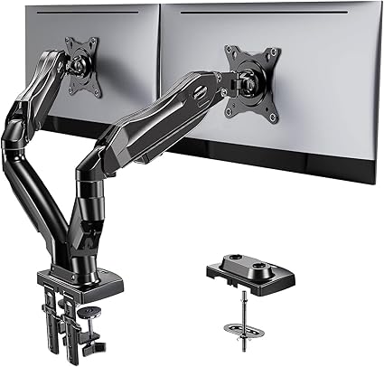 HUANUO Dual Monitor Stand – Fully Adjustable Desk Mount