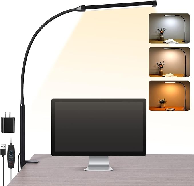 LED Desk Lamp with Clamp – Eye-Caring Architect Task Light