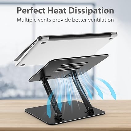 Adjustable Metal Laptop Stand – Foldable & Portable