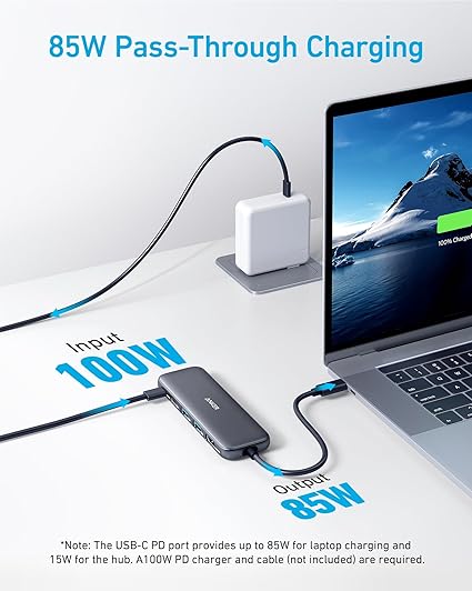 Anker USB-C Hub 5-in-1 – HDMI Splitter & Data Ports