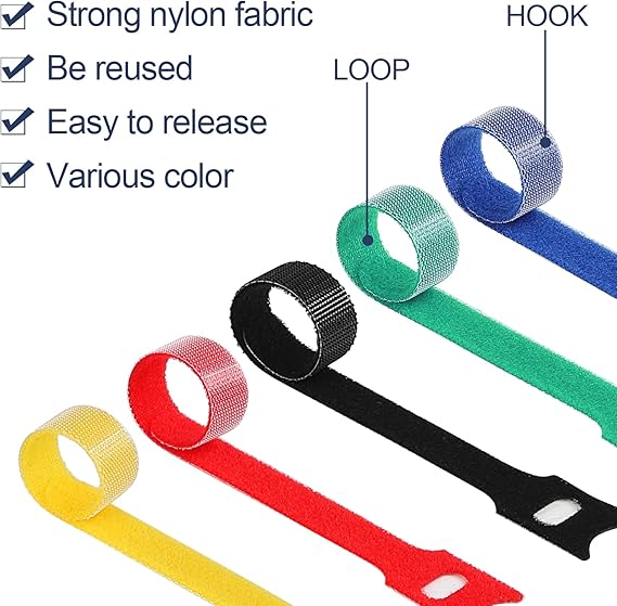 120PCS 6-Inch Reusable Cable Ties – Multi-Purpose Cord Organizer