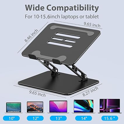Adjustable Metal Laptop Stand – Foldable & Portable